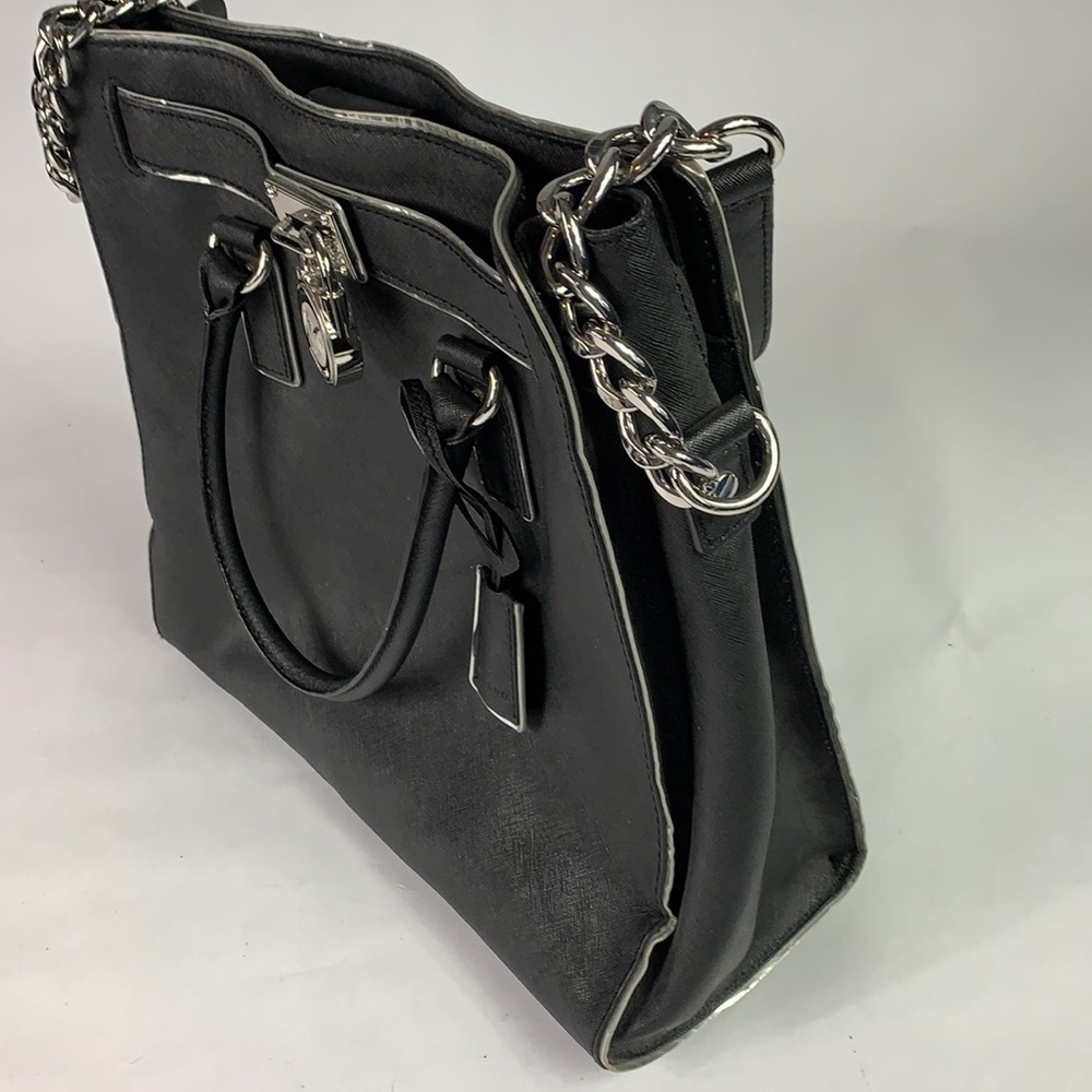 Michael Kors LG Blk Hamilton Specchio Leather Tote - Picture 3 of 11